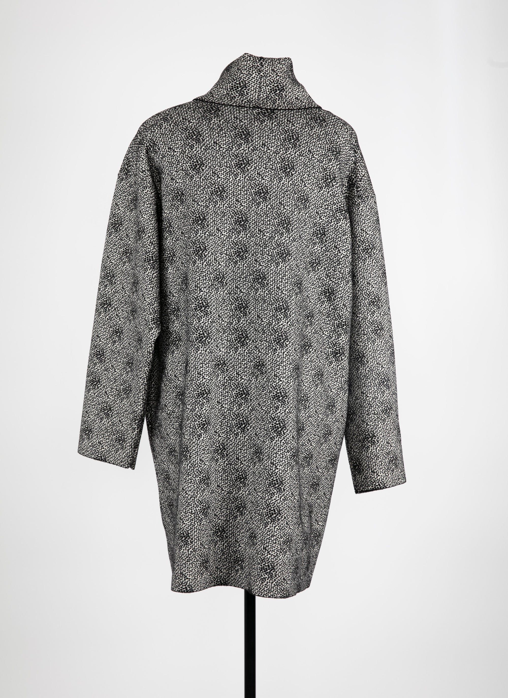 Wool speckled long sleeve jumper - White