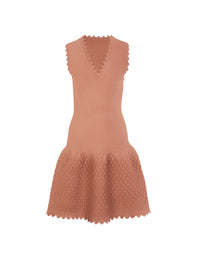 Sleeveless knitted double-breasted dress - Sahara