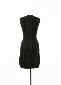 Lampion sleeveless shift dress - Black