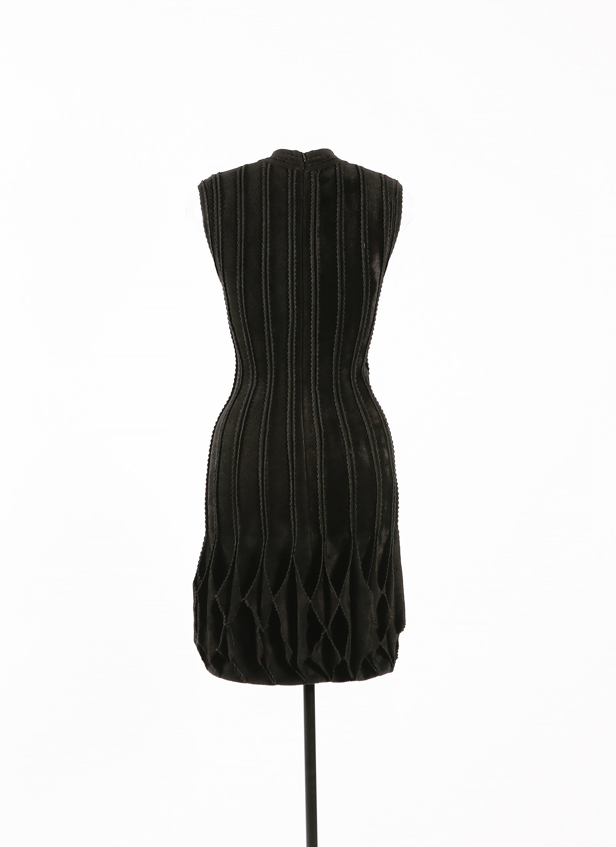 Lampion sleeveless shift dress - Black