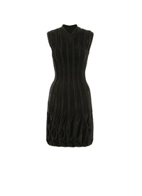Lampion sleeveless shift dress - Black