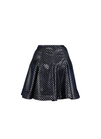 Jupe courte en velours lys - Saphir