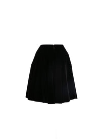 Jupe courte en velours - Noir