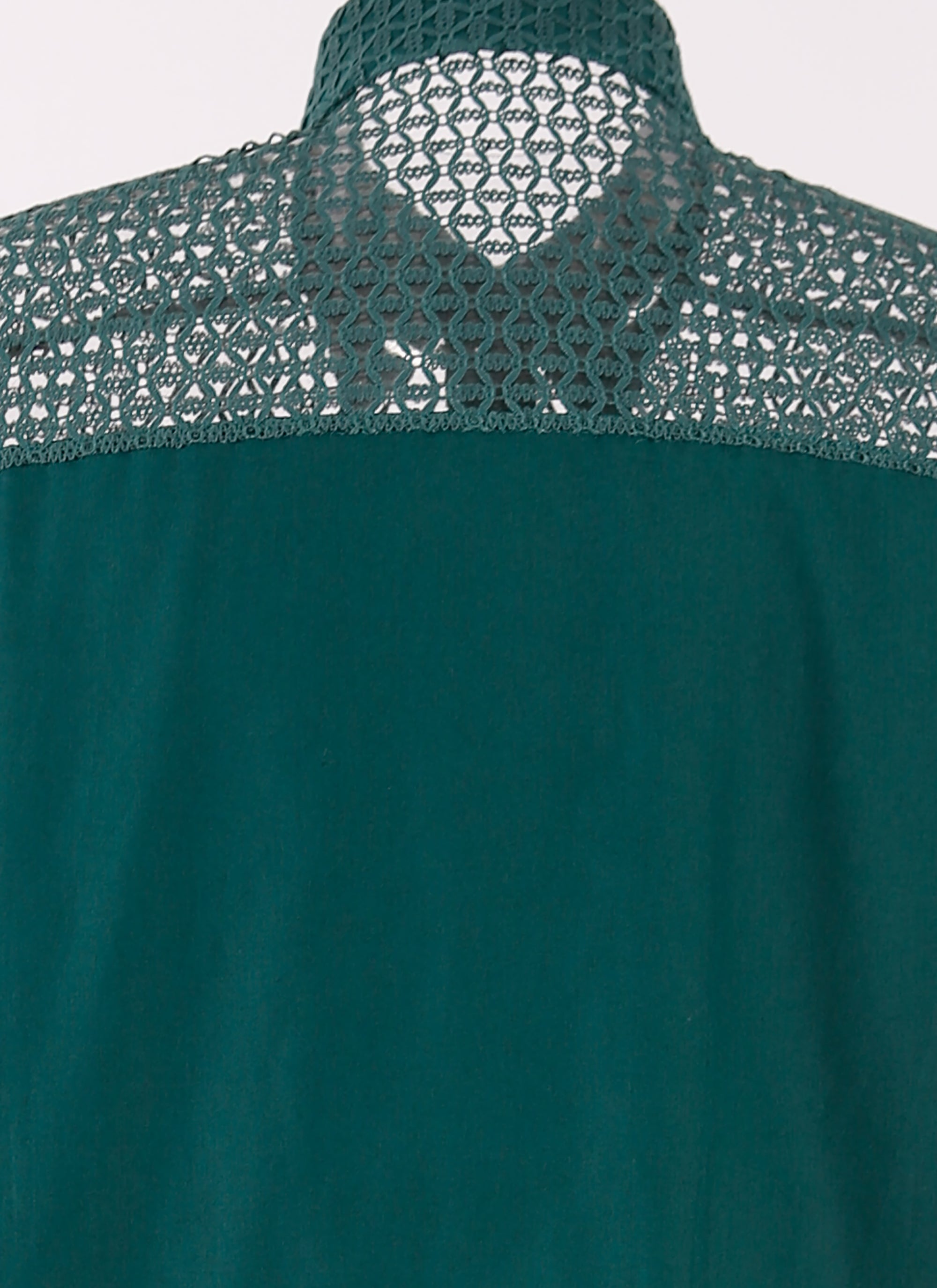 Openwork bi-material shirt - Duck Blue