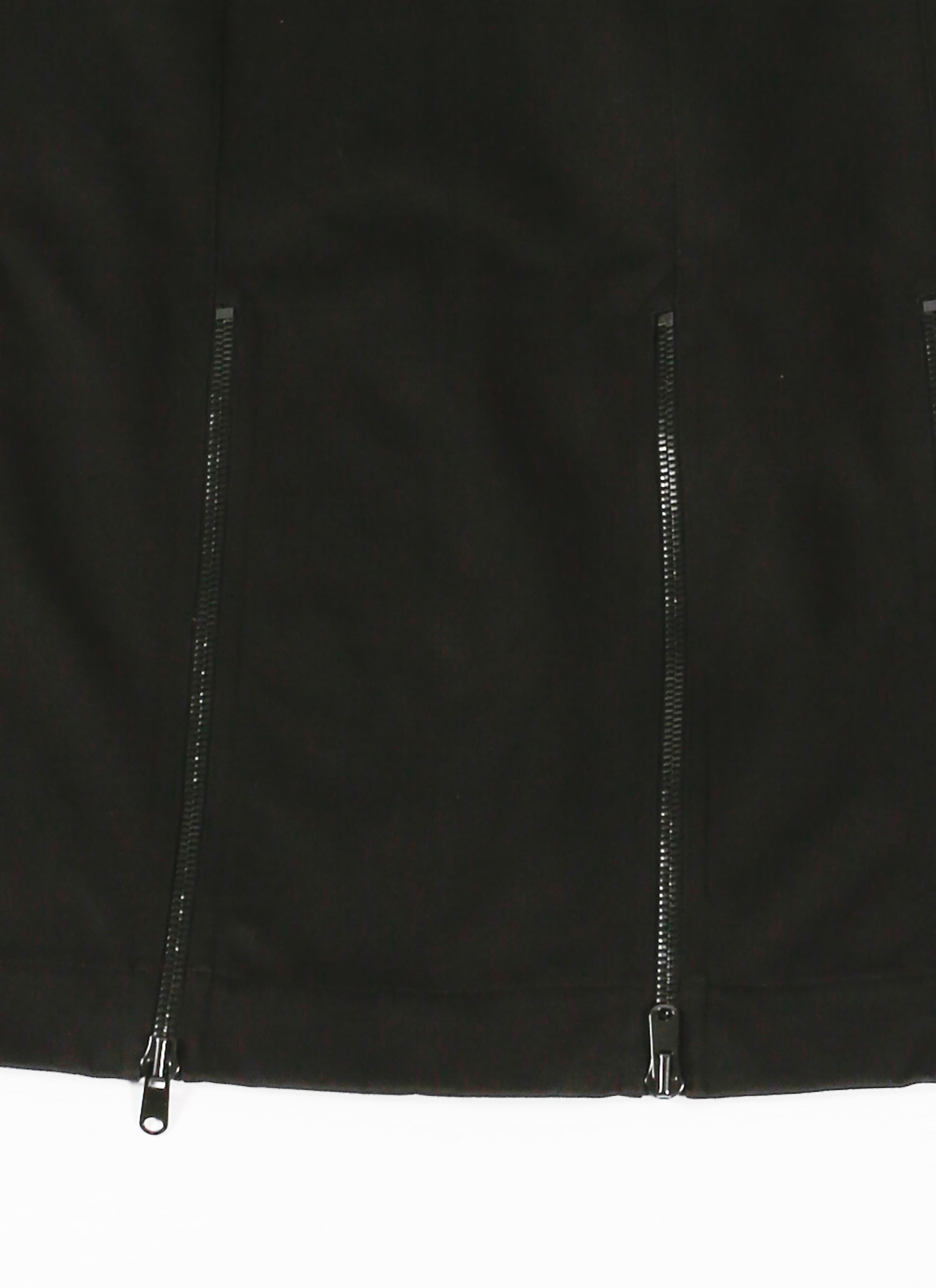 Jupe longue zippée en gabardine - Noir