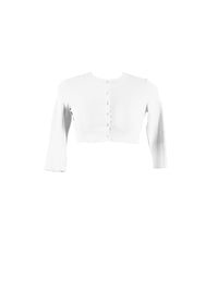 Long sleeve knitted cardigan - White