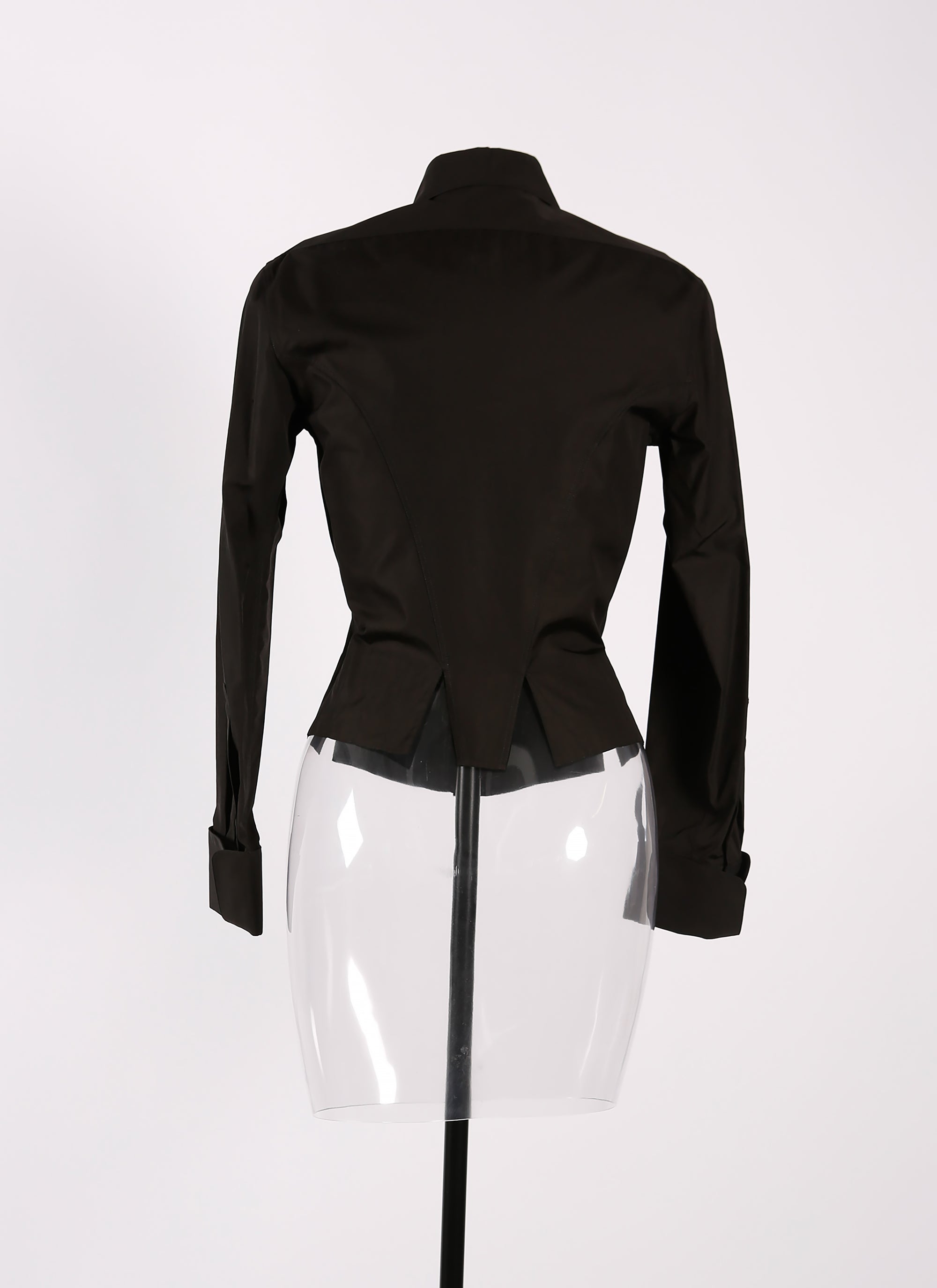 Chemise cintrée en popeline - Noir