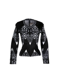 Pull à manches longues Tatoo en maille - Noir & Noir