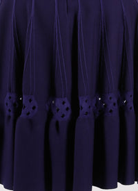 Wool rosette skirt - Indigo