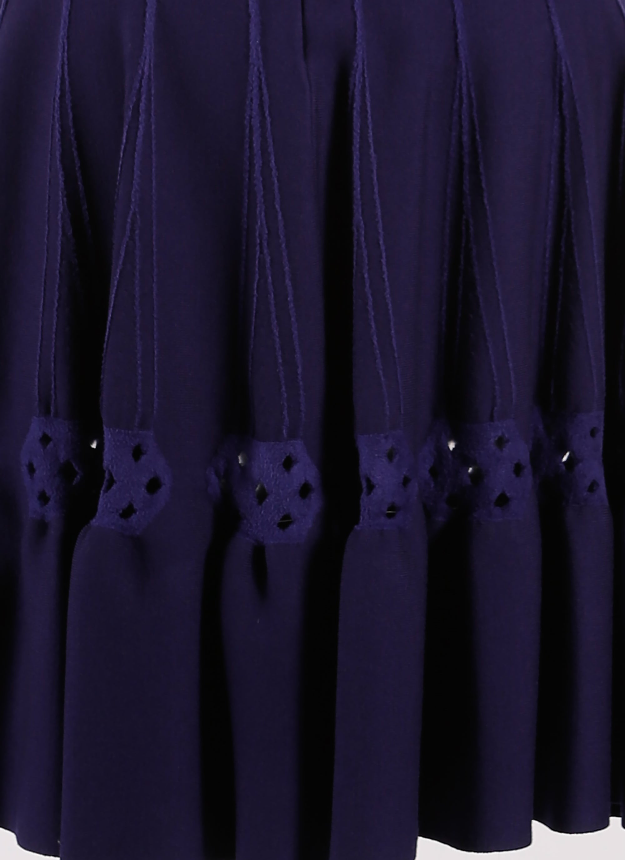 Wool rosette skirt - Indigo