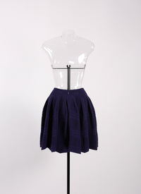 Winter Piquée skirt in wool - Indigo
