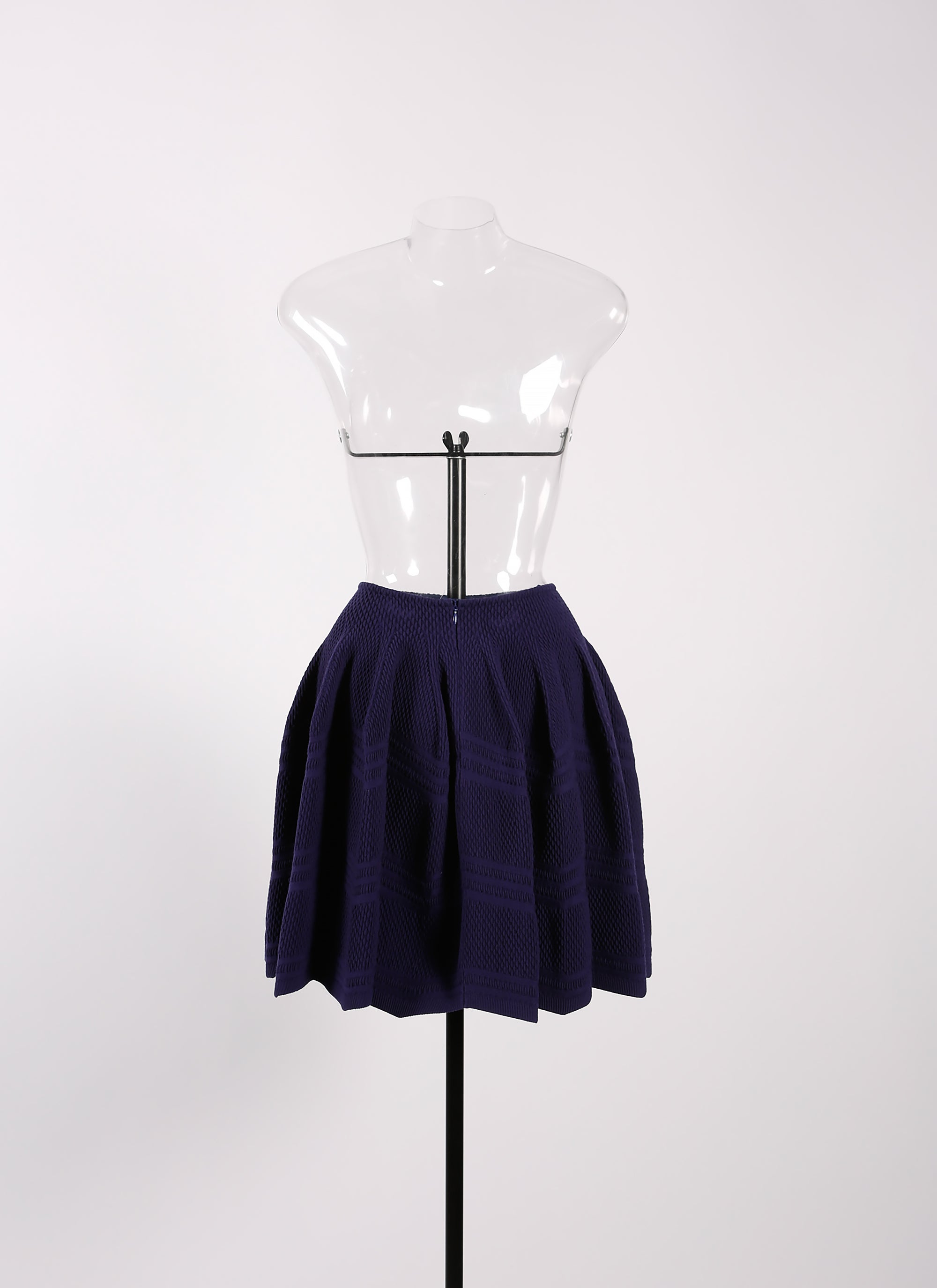 Winter Piquée skirt in wool - Indigo