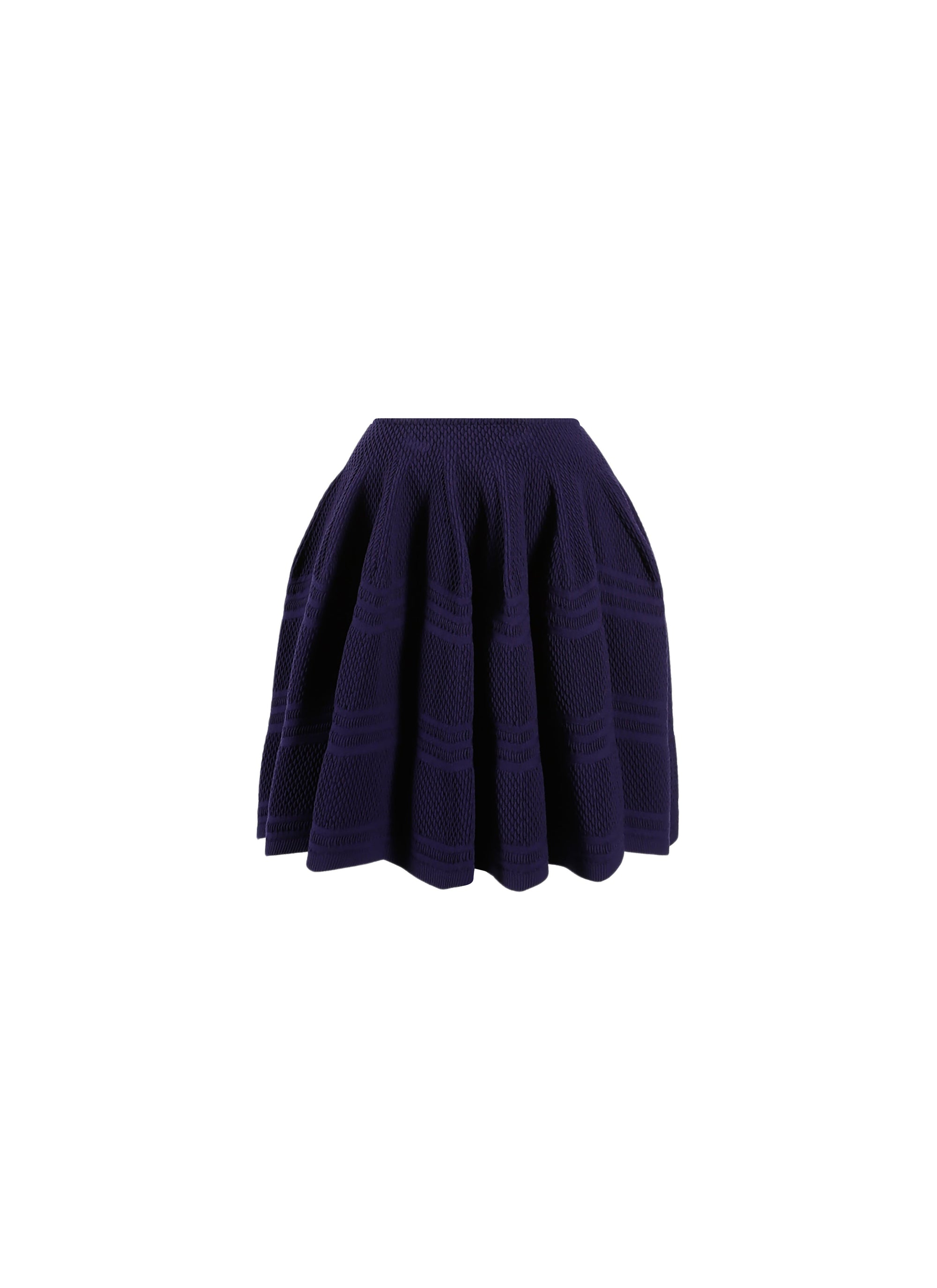 Winter Piquée skirt in wool - Indigo