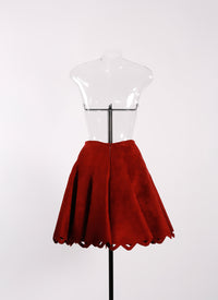 Velvet skirt - Mahogany
