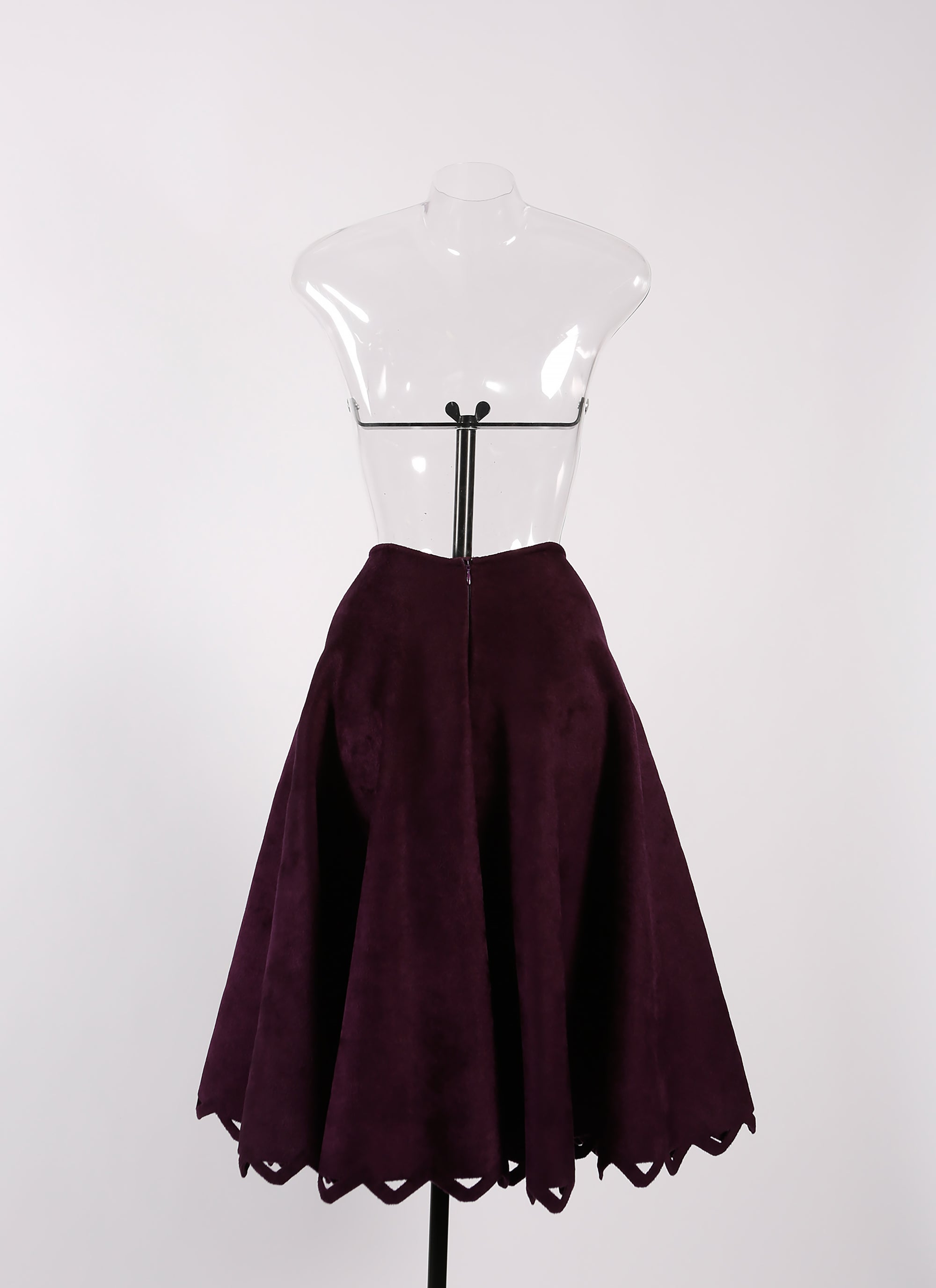 Jupe en velours - Aubergine