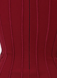 Pull à manches longues à motif rosace en laine - Bordeaux