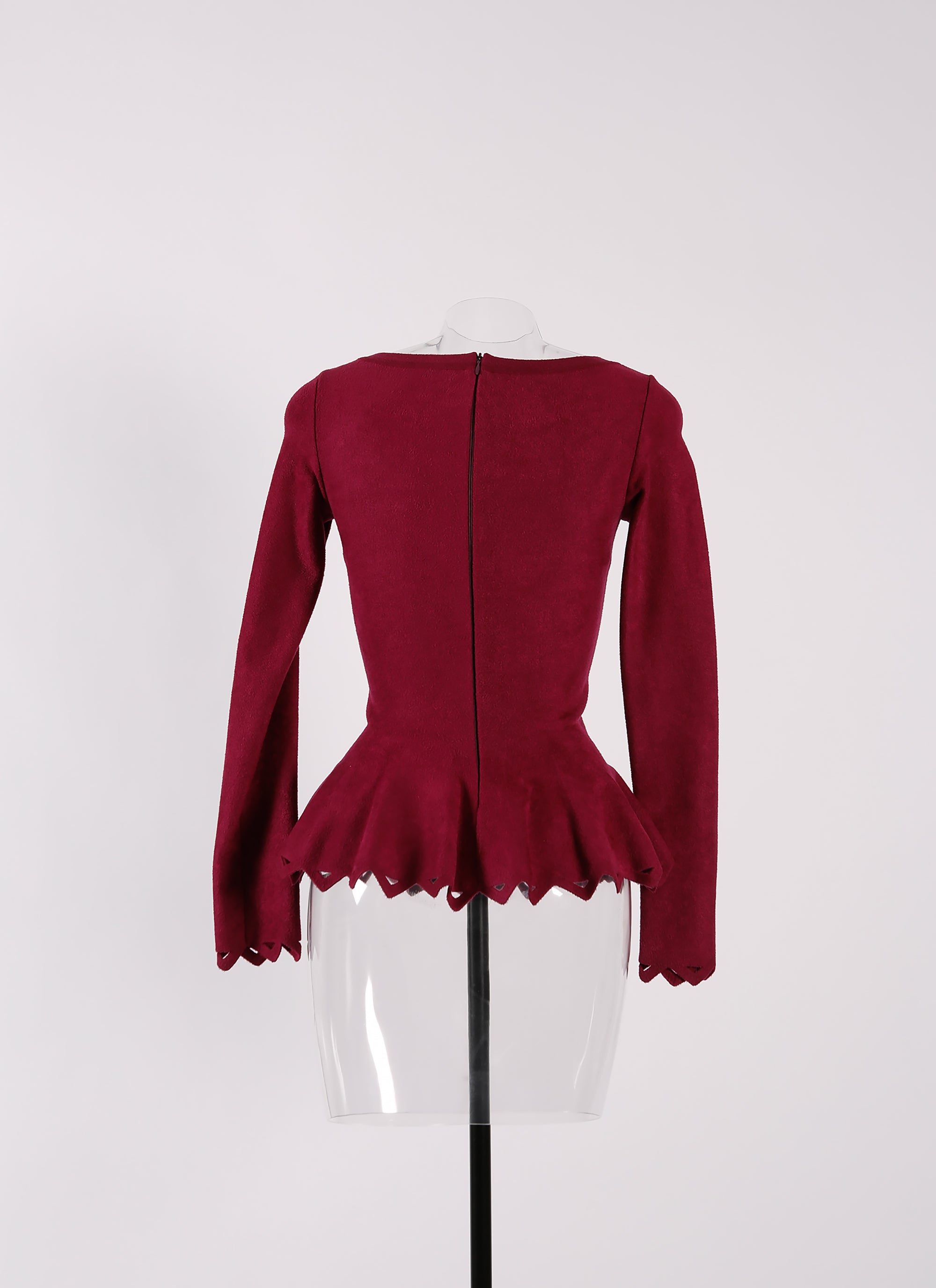 Pull à manches longues Trigone en maille - Rose Fuchsia