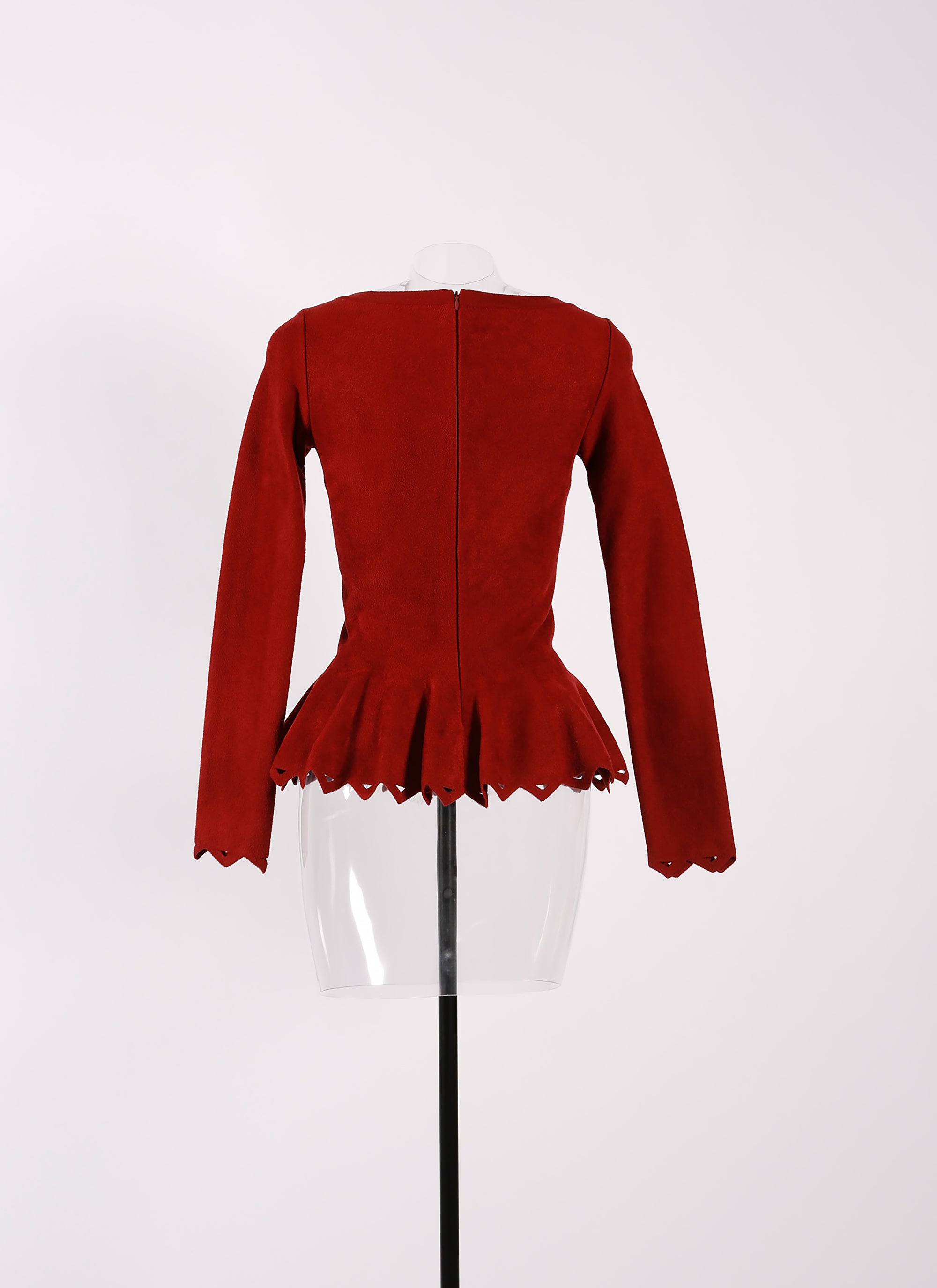Pull à manches longues Trigone en maille - Rouge