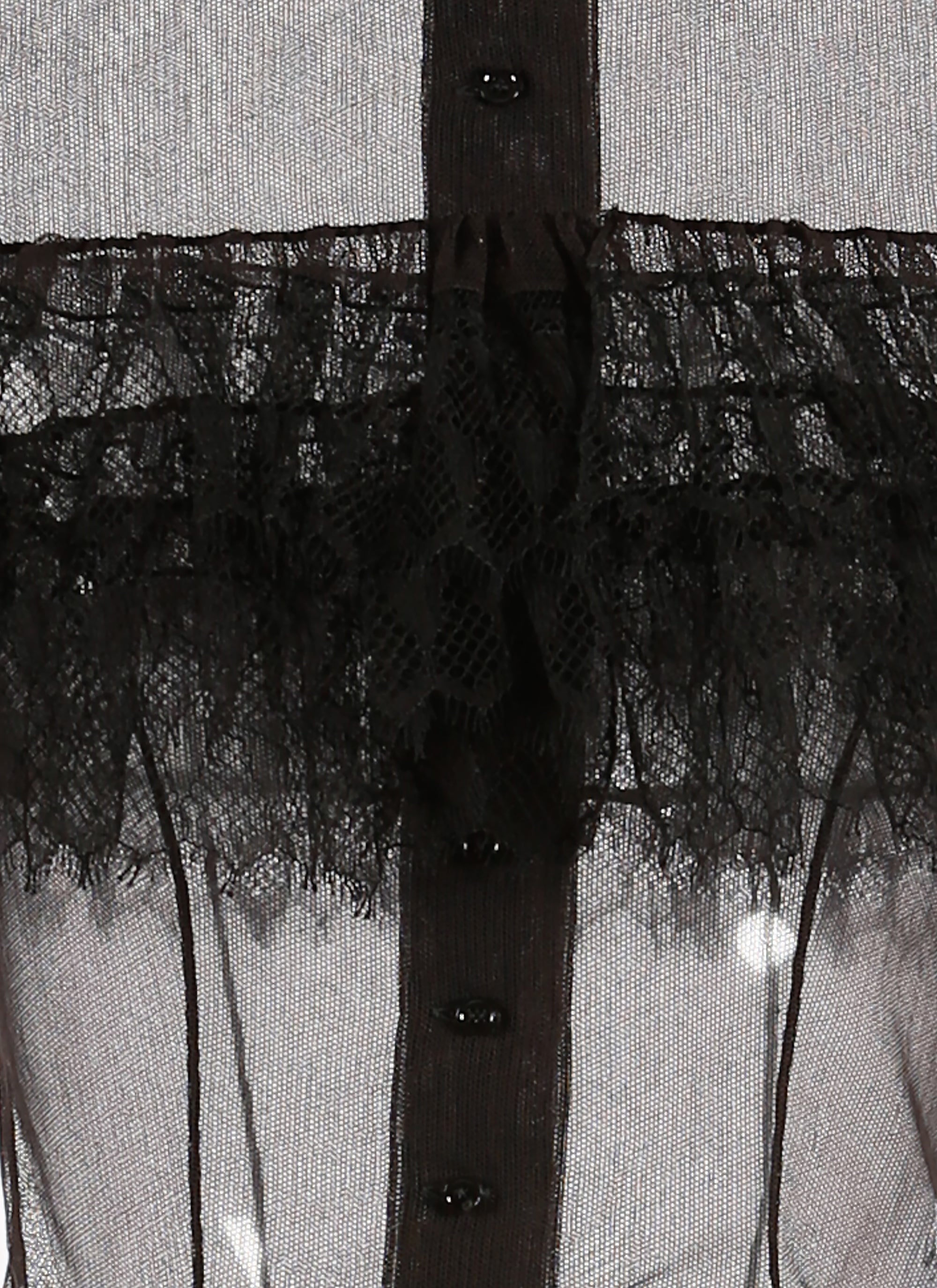 Chemise sans manches en tulle - Noir