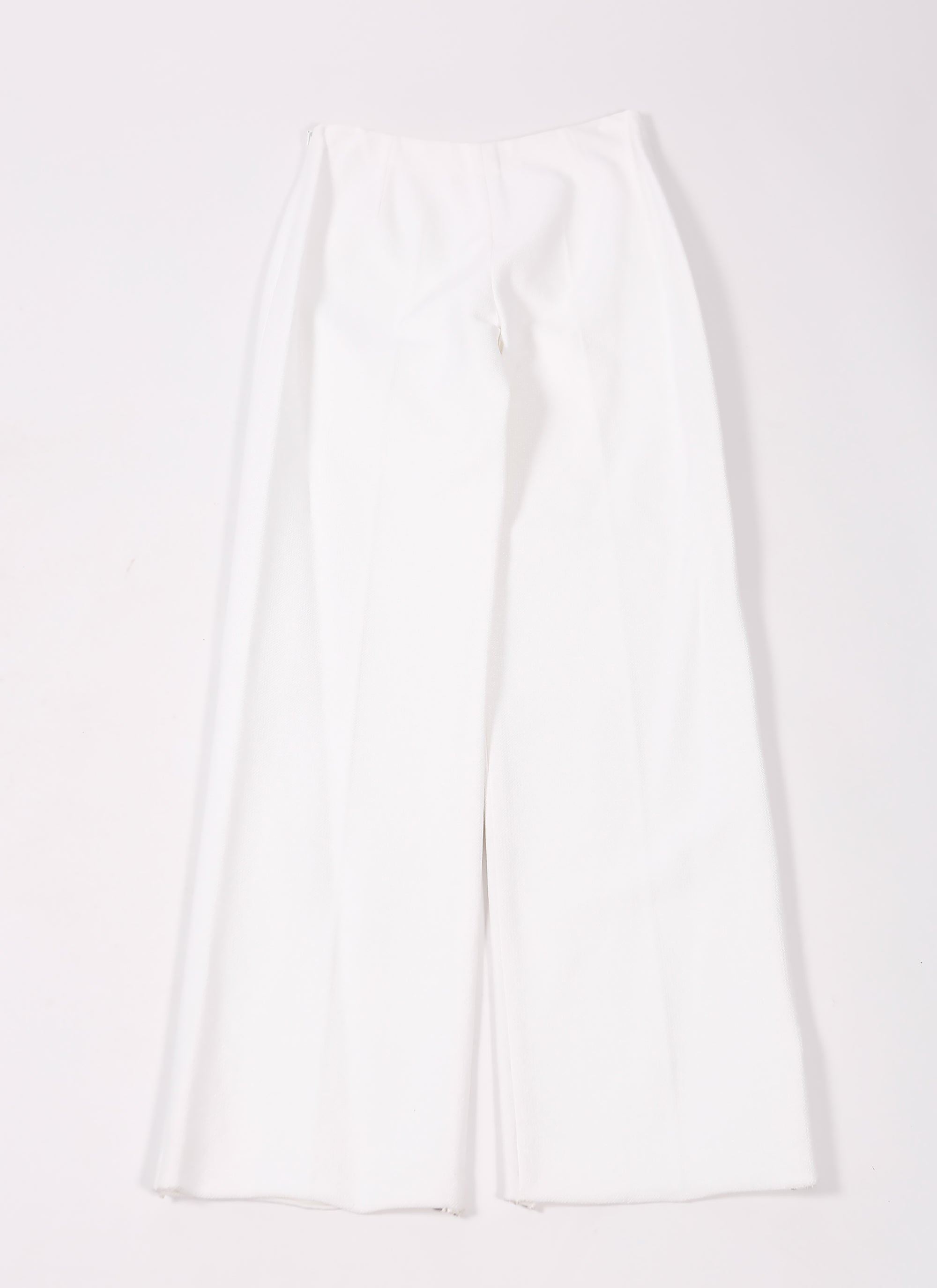 Pantalon à coupe large en rafia - Blanc