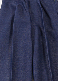 Raffia wide-leg trousers - Cobalt