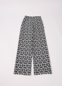 Pantalon à coupe large Archipel - Noir & Blanc