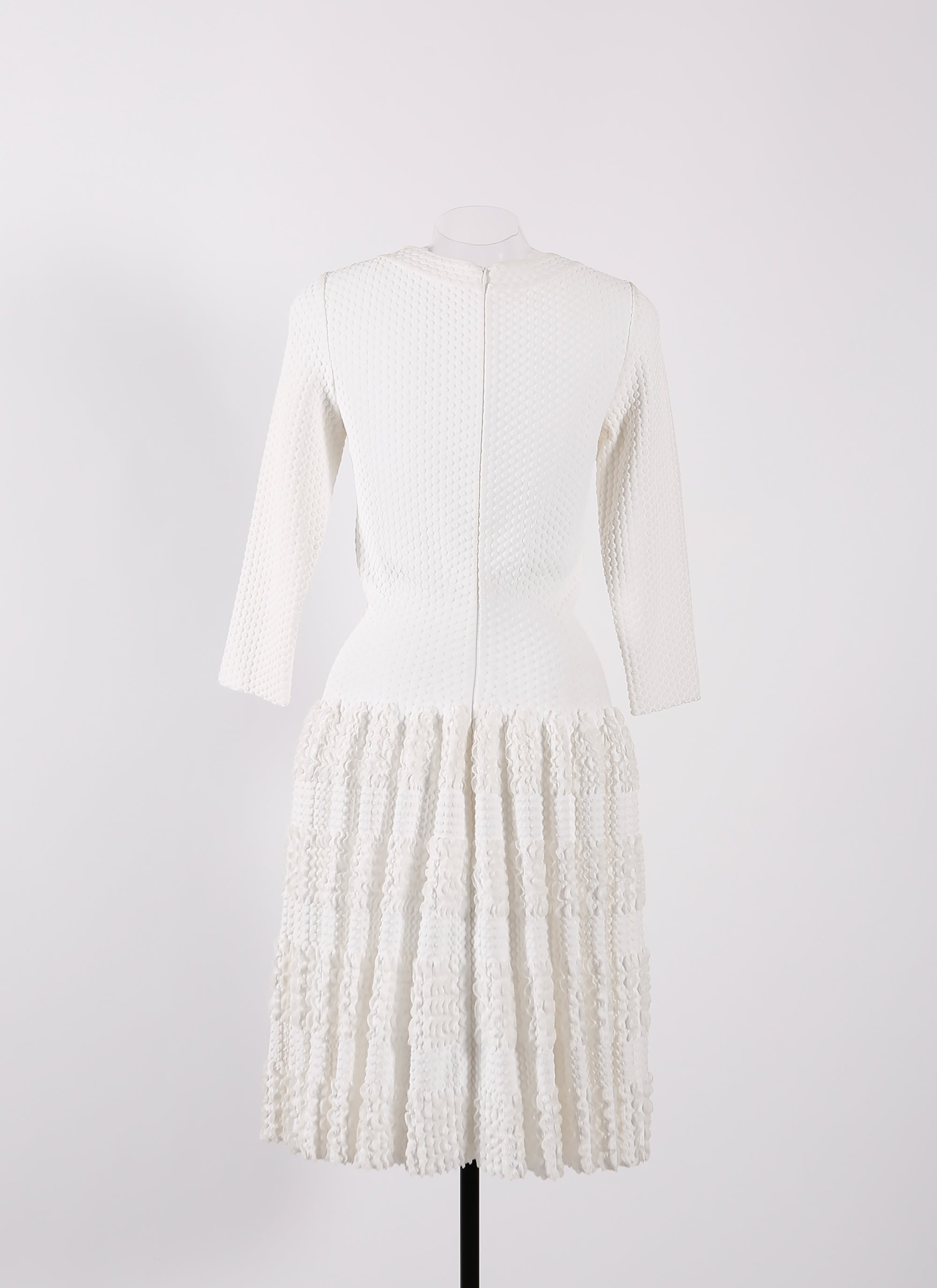 Robe à manches 3/4 Marquises en maille - Blanc