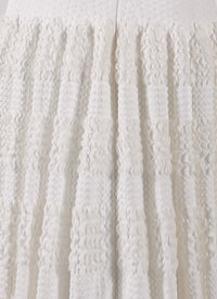 Robe à manches 3/4 Marquises en maille - Blanc