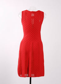 Robe sans manches Salomon en maille - Rouge