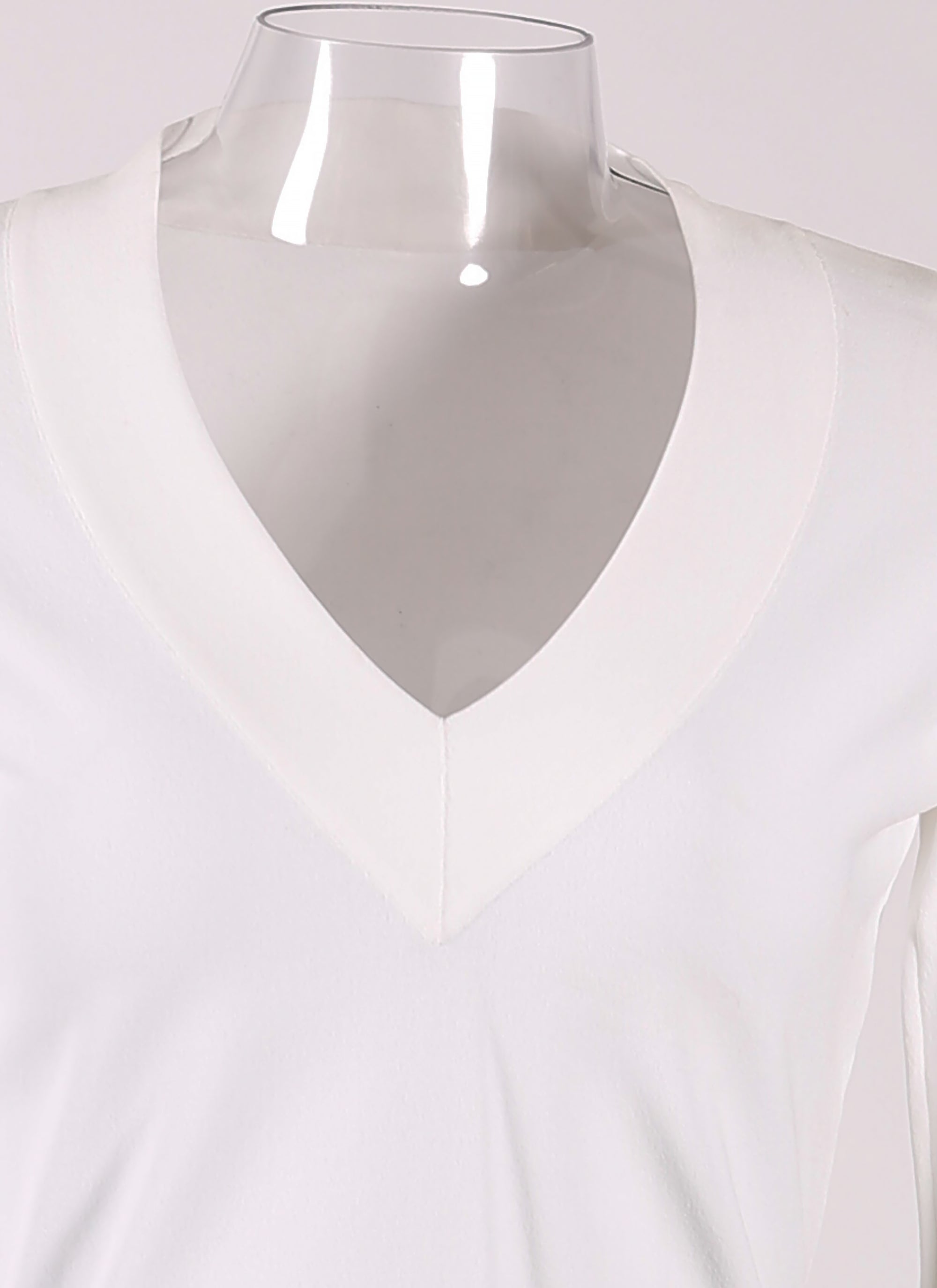Body col V à manches 3/4 - Blanc