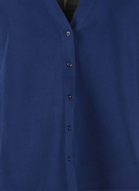 Long sleeve knitted cardigan - Cobalt
