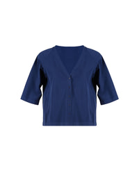 Long sleeve knitted cardigan - Cobalt