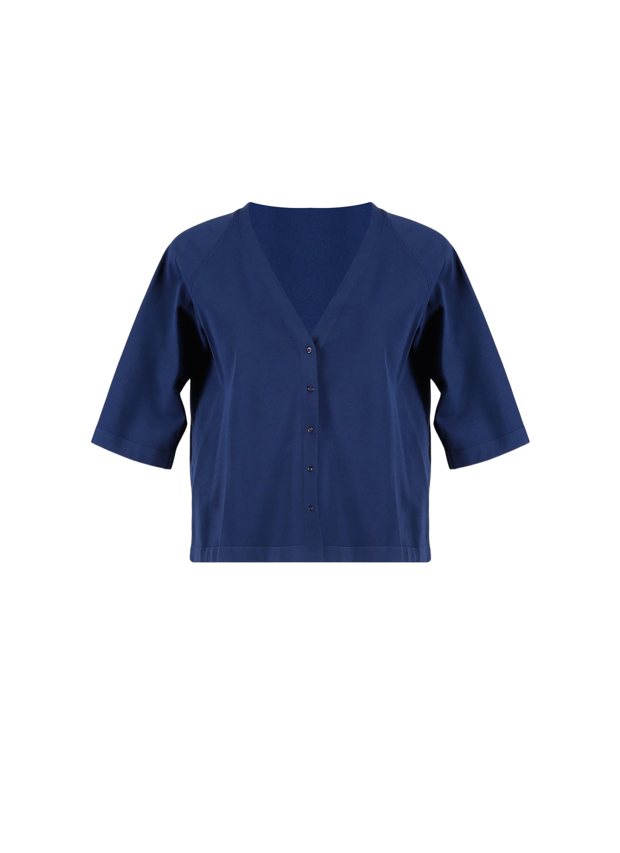 Long sleeve knitted cardigan - Cobalt