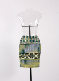 Jupe courte Bambara - Vert & Jaune