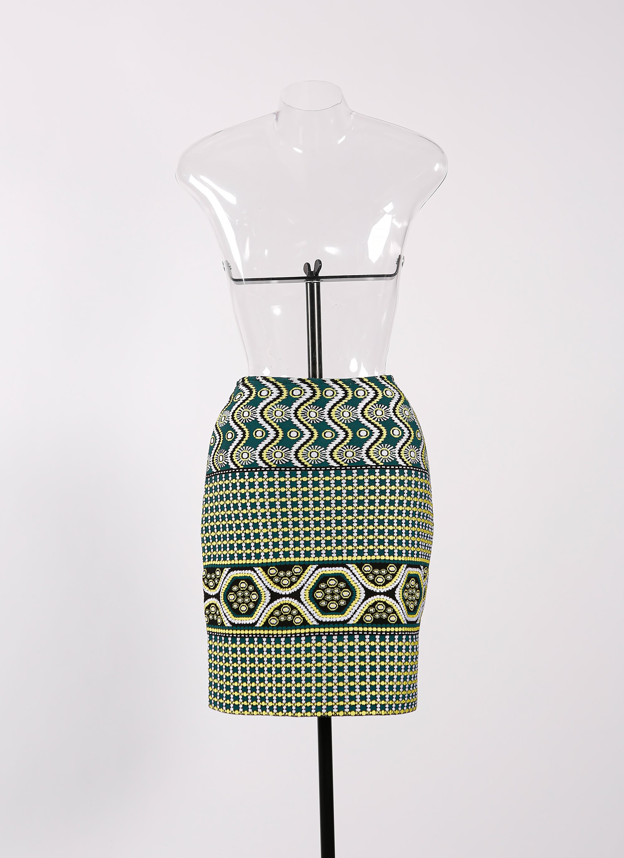 Jupe courte Bambara - Vert & Jaune