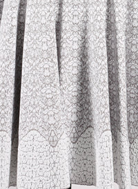 Galatea long sleeve knitted dress - White & Grey