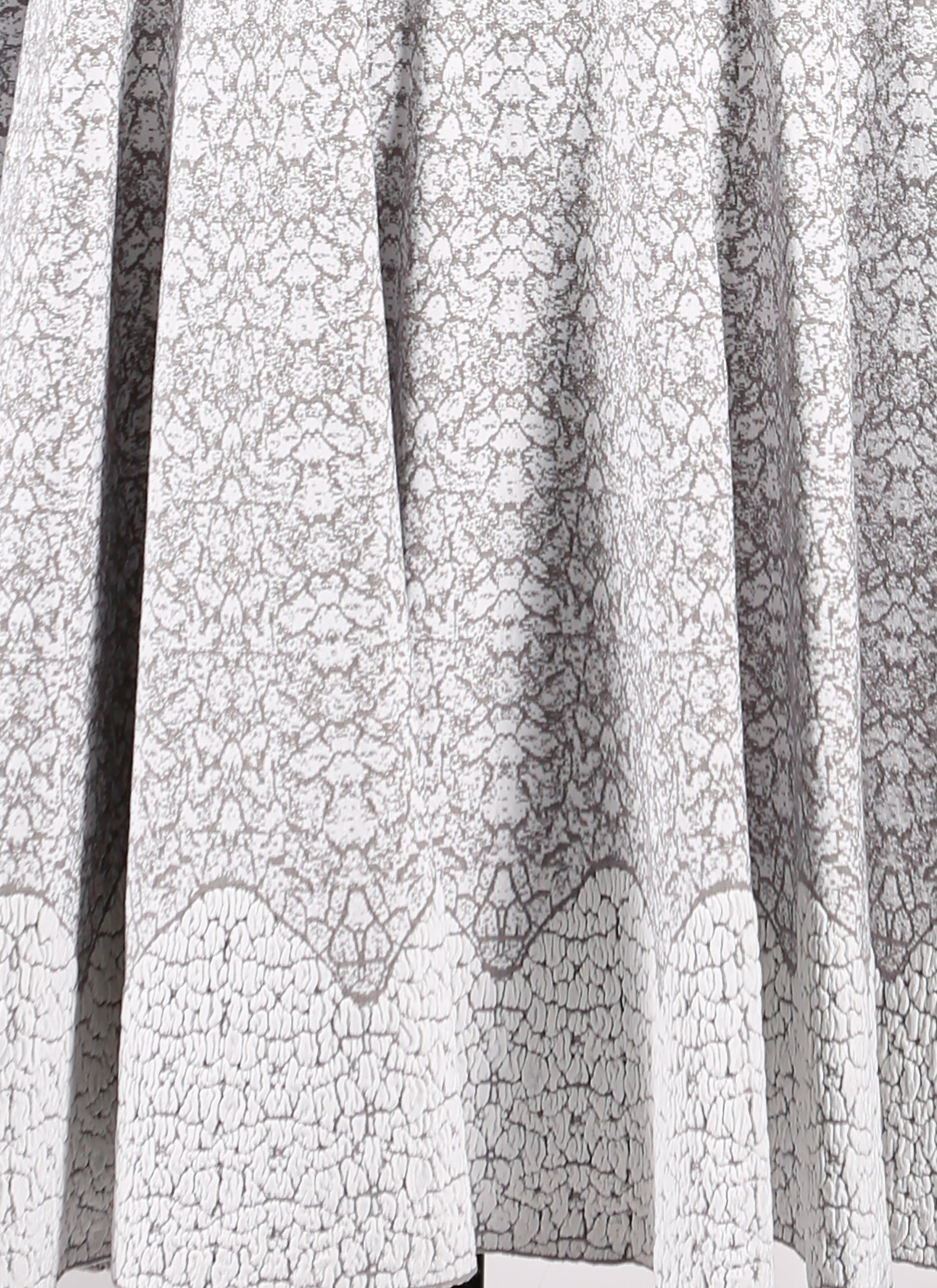 Galatea long sleeve knitted dress - White & Grey