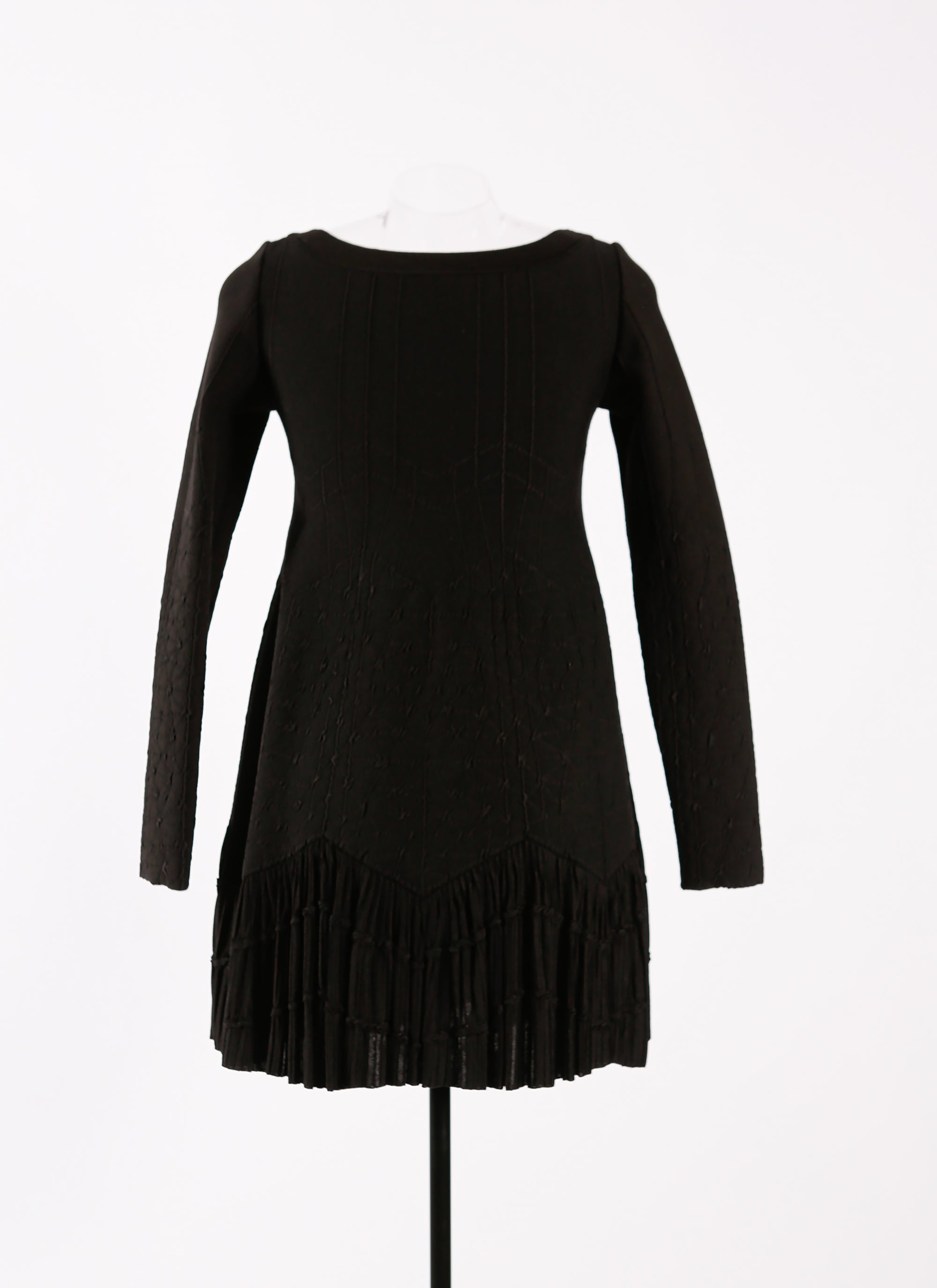 Long sleeve ruffled tunic - Black