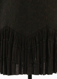 Long sleeve ruffled tunic - Black
