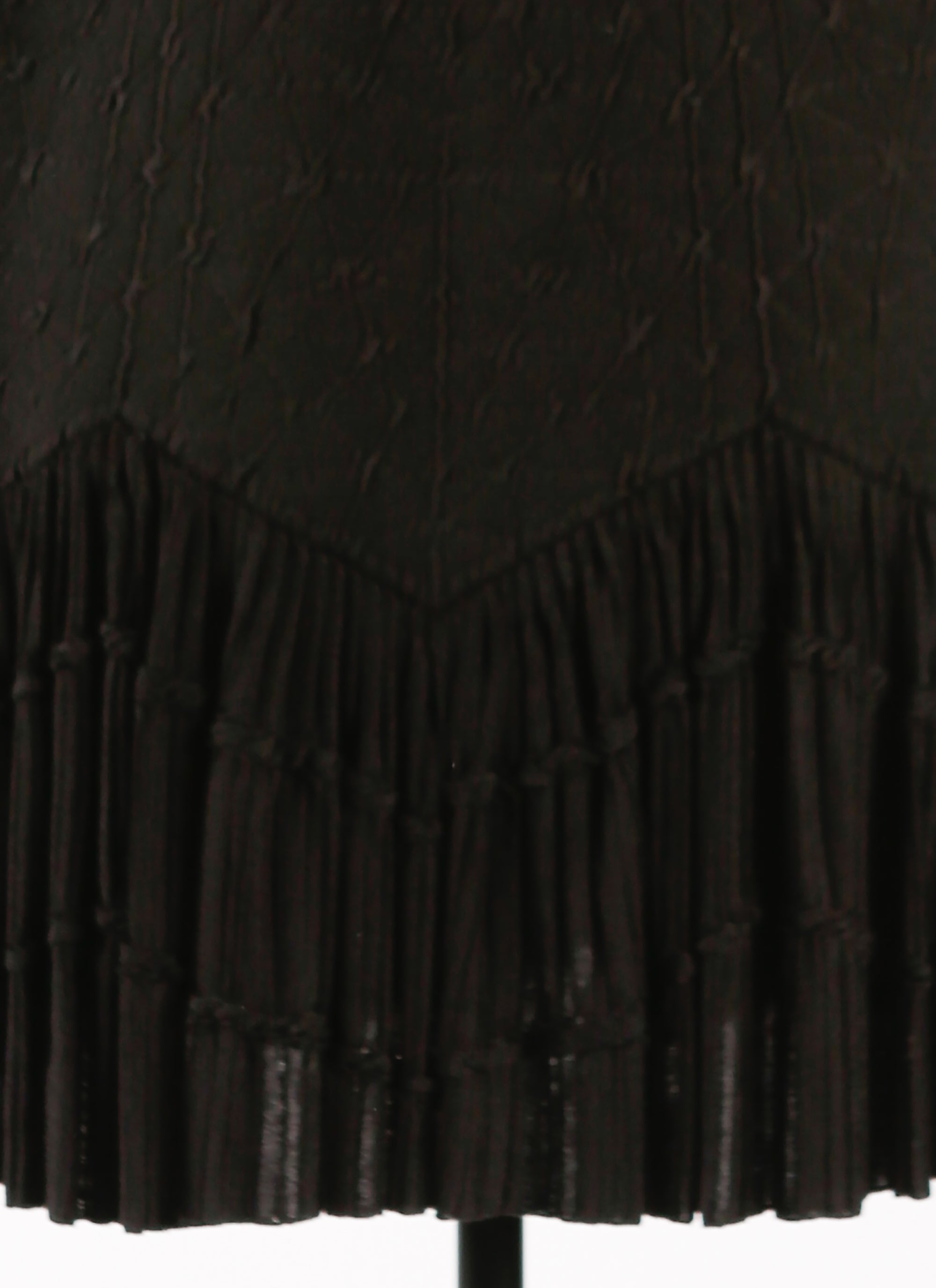 Long sleeve ruffled tunic - Black