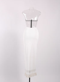 Sirocco knitted pencil skirt - White