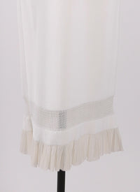 Sirocco knitted pencil skirt - White