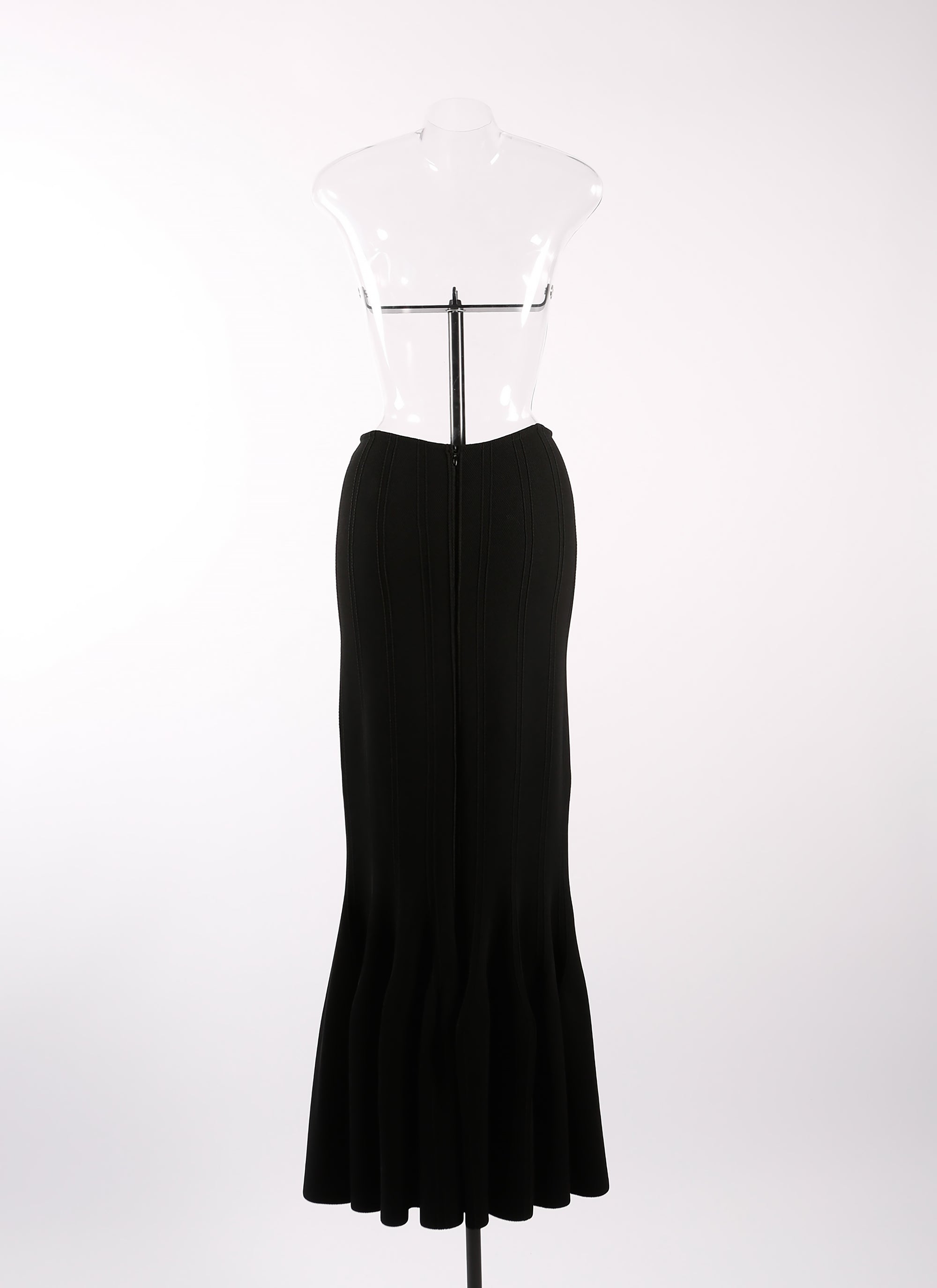 Nymphea knitted piqué skirt - Black
