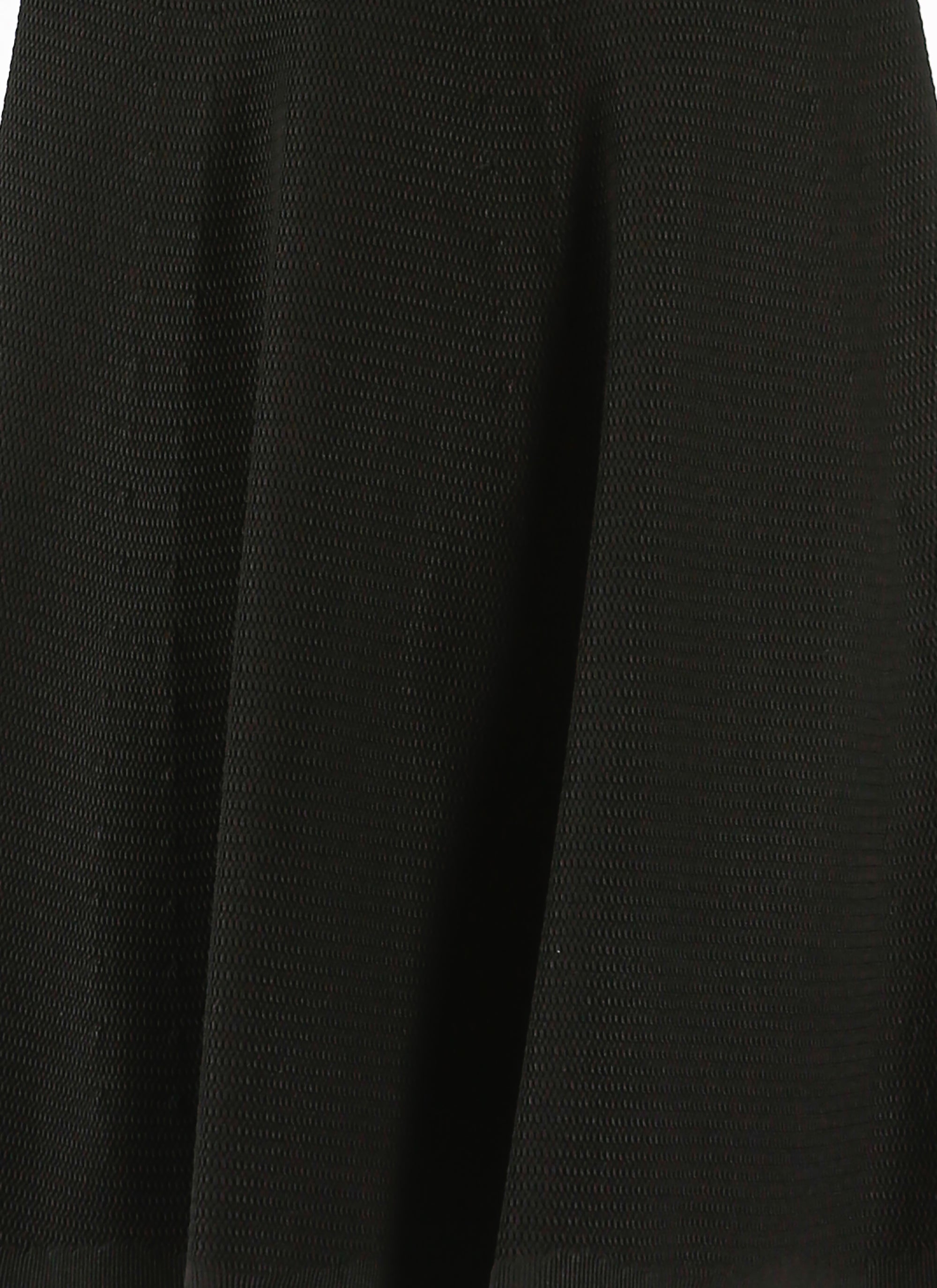 Robe Baby-doll à manches longues piquée - Noir