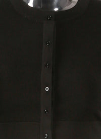 Long sleeve knitted cardigan - Black
