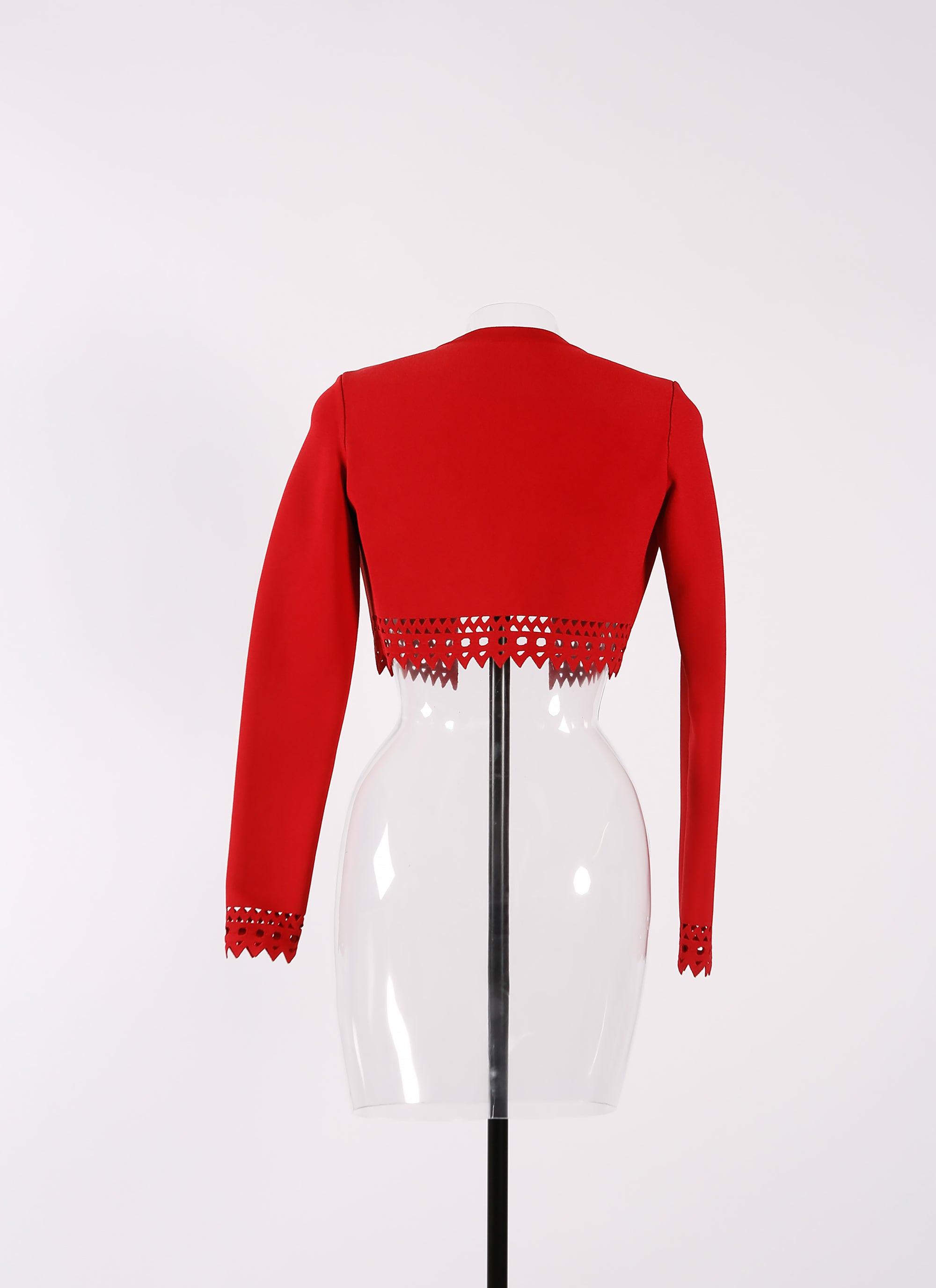 Cardigan ajouré en maille - Carmin
