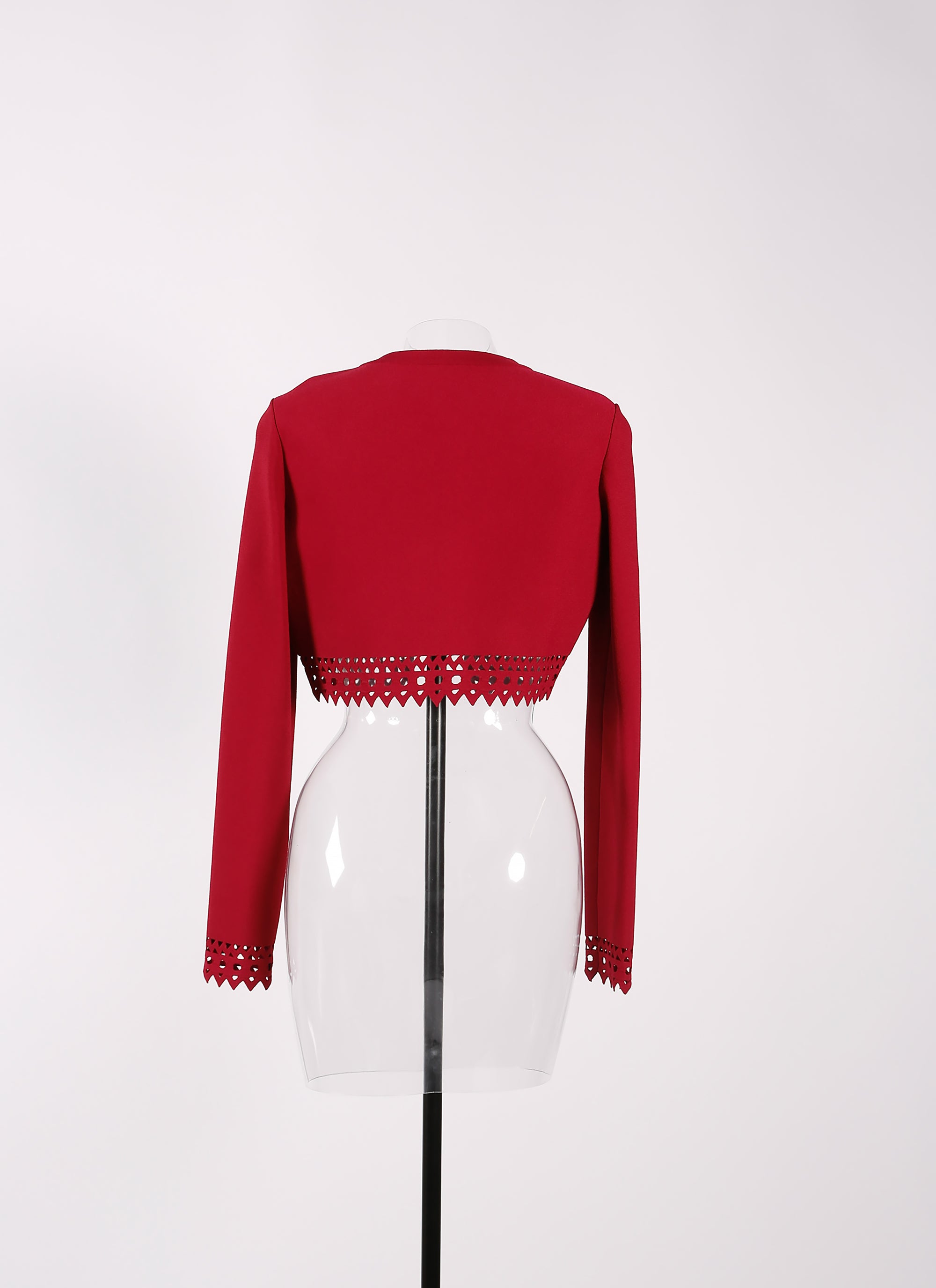 Openwork knitted cardigan - Purple