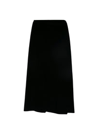 Jupe droite en velours - Noir