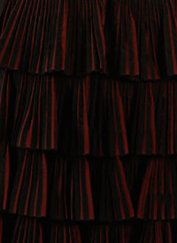 Wool Seguidille skirt - Black & Cherry