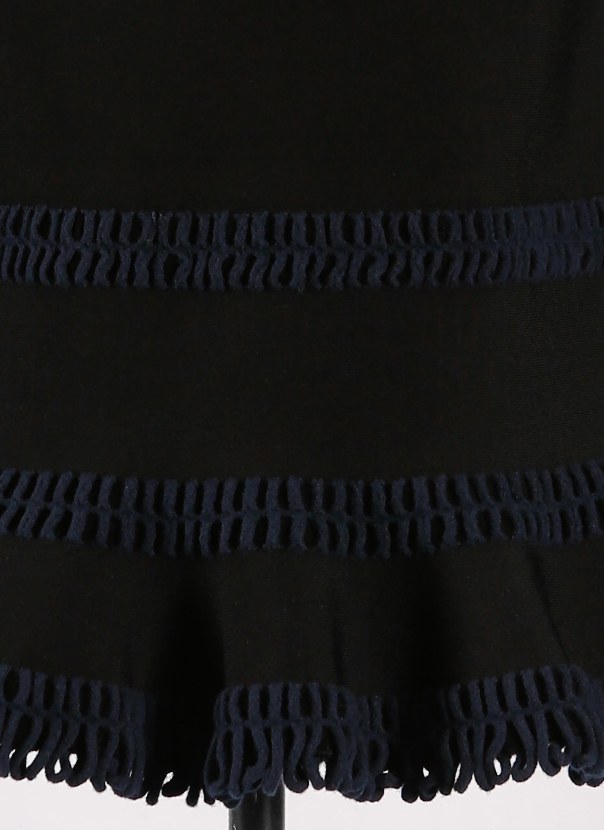 Long-sleeved frieze tunic - Black & Navy